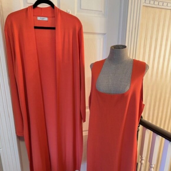 B.Baily designer sleeveless dress and overcoat in a sandy taupe color 2XXL - Picture 5 of 5